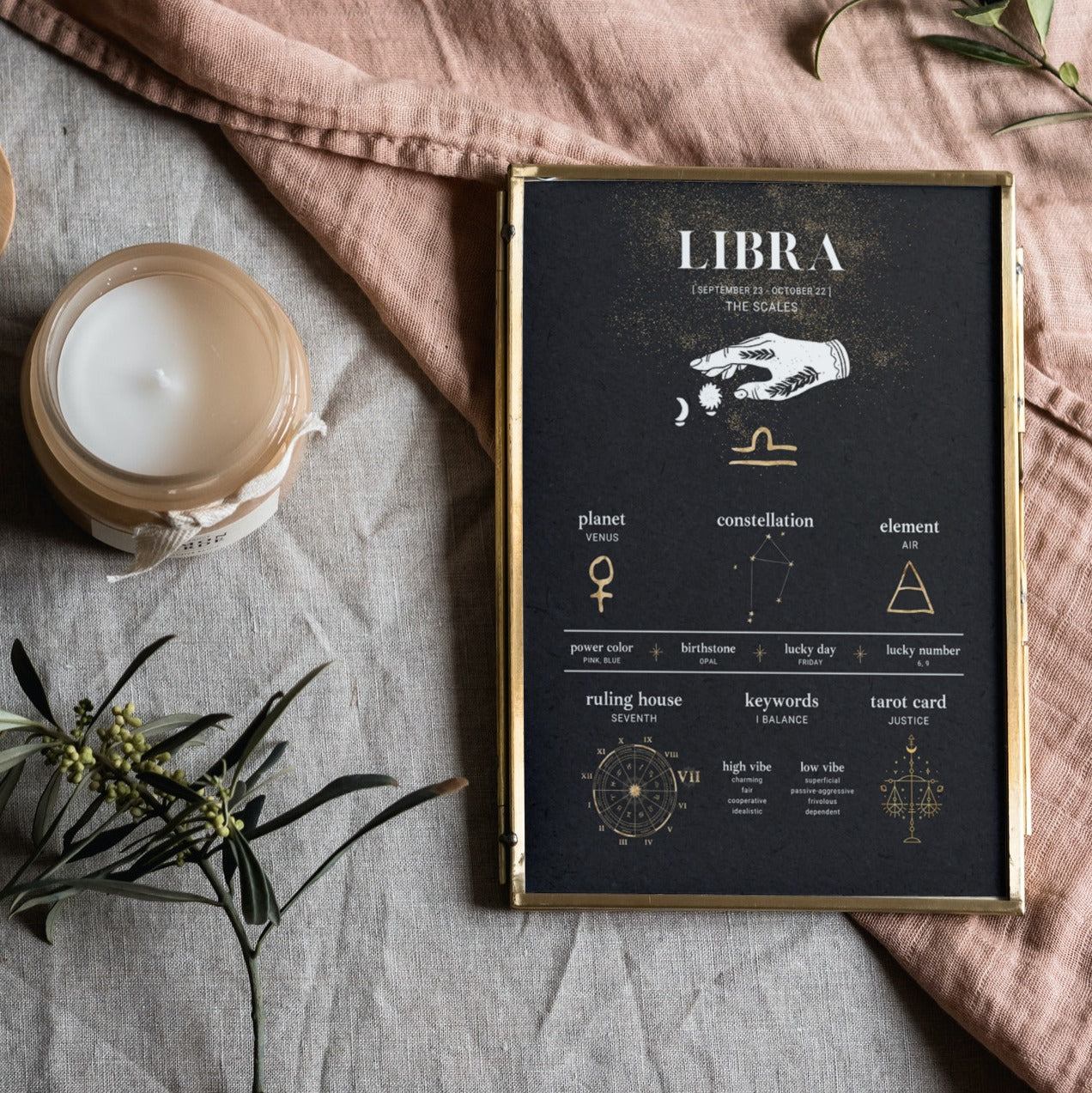 Librahoroscope Libra Scale Art Prints for Sale