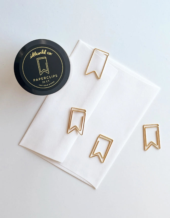 Gold Plated Paper Clips | 2 Styles