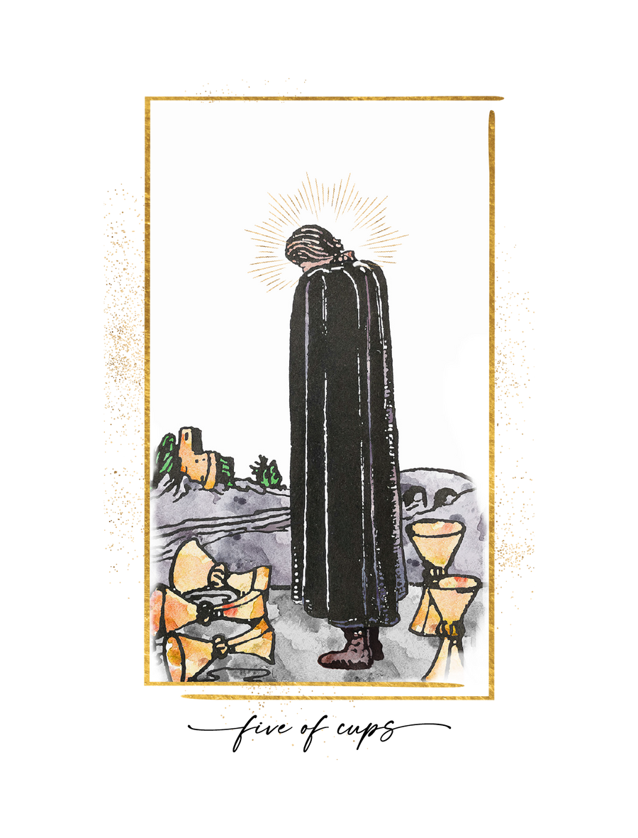 Five of Cups Tarot Card Meaning Writual Planner