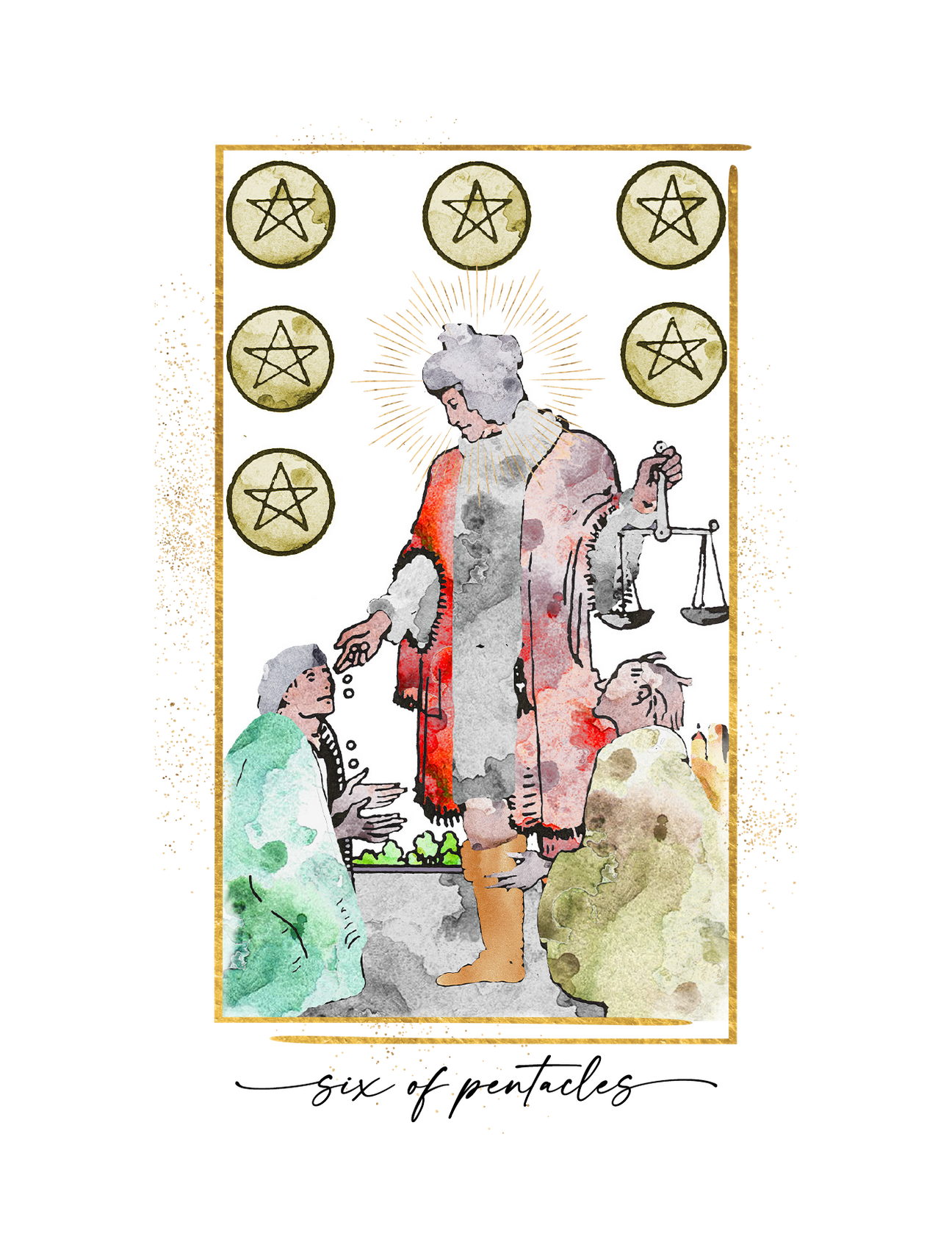 Six of Pentacles Tarot Card Meaning – Writual Planner