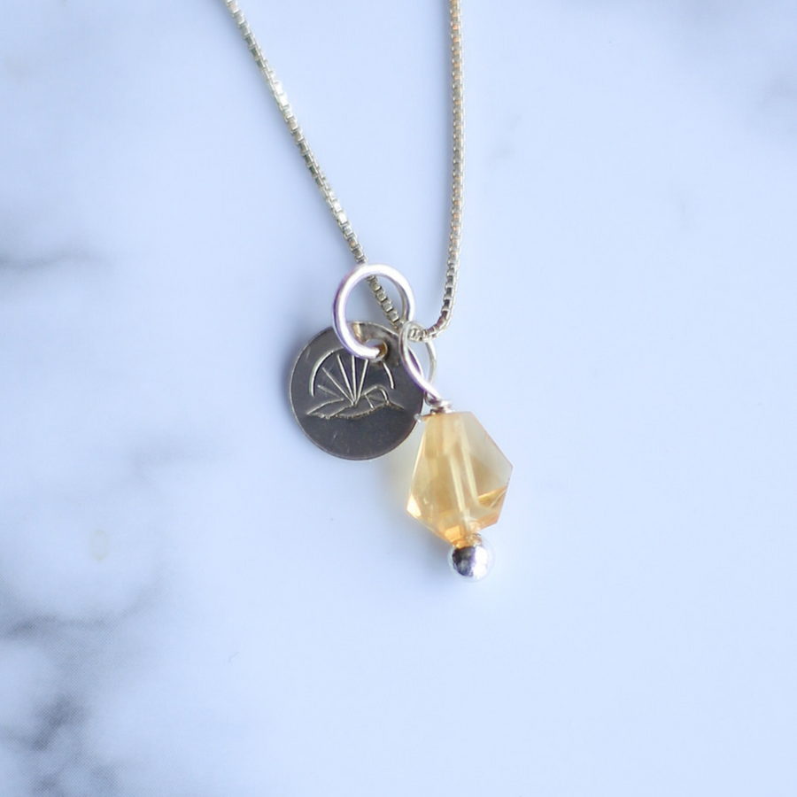 Citrine Crystal Necklace - Writual Planner