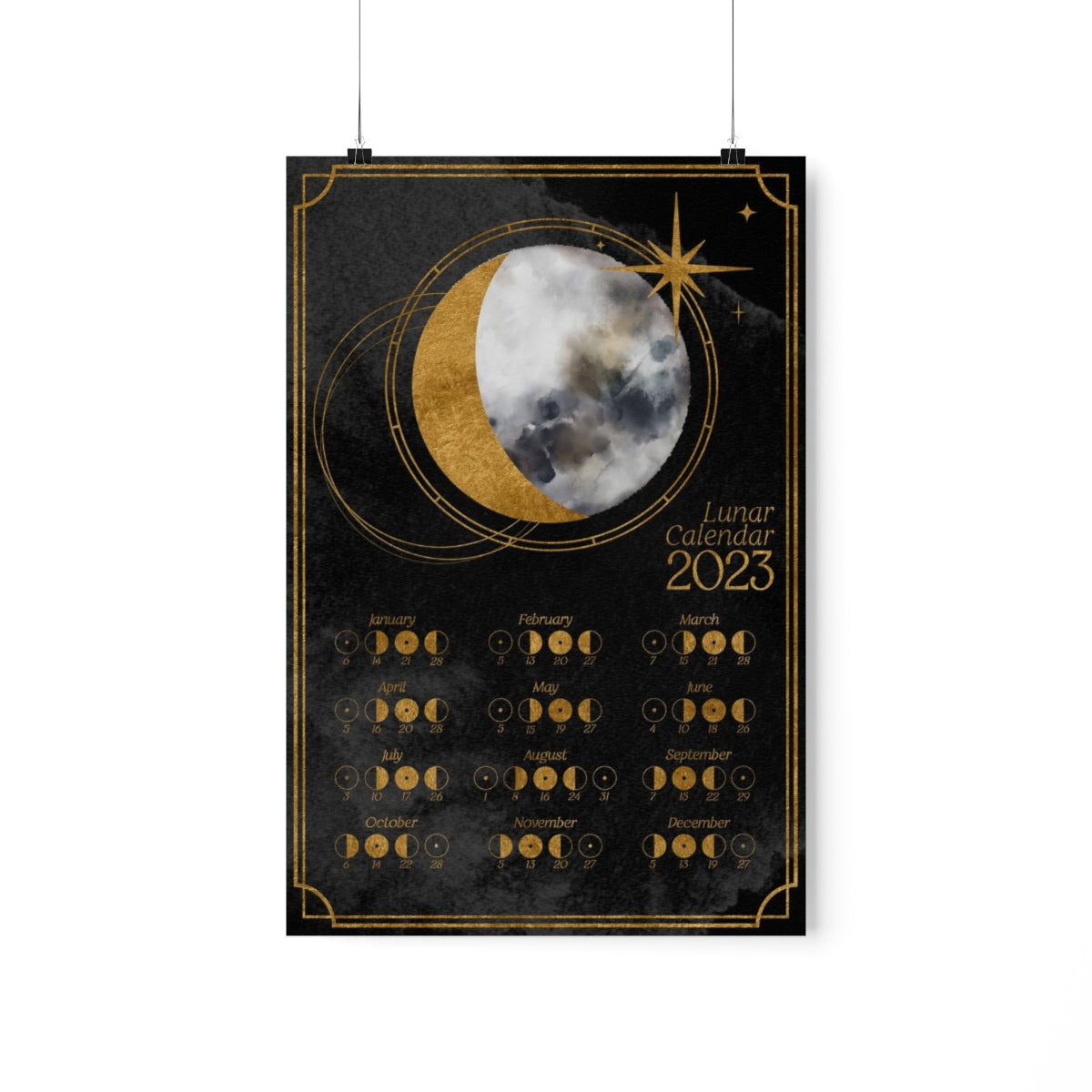 2023 Lunar Calendar - Dark