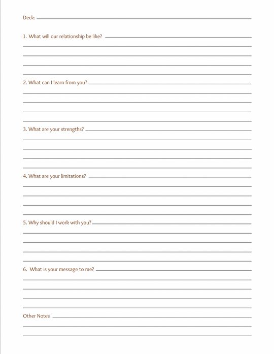 Deck Interview Spread Digital PDF – Writual Planner