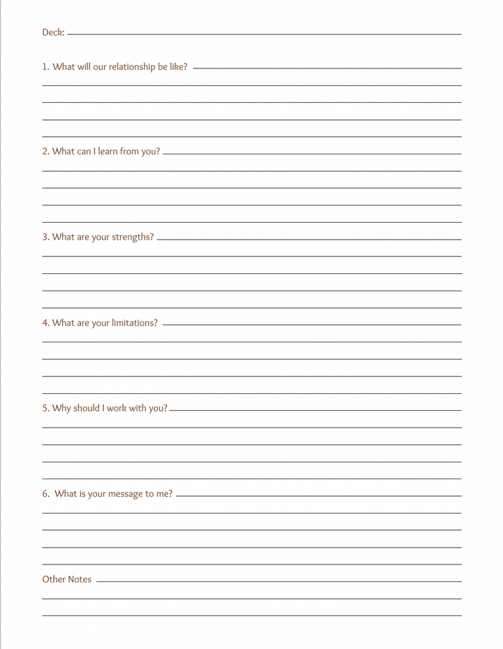 Deck Interview Spread Digital PDF – Writual Planner