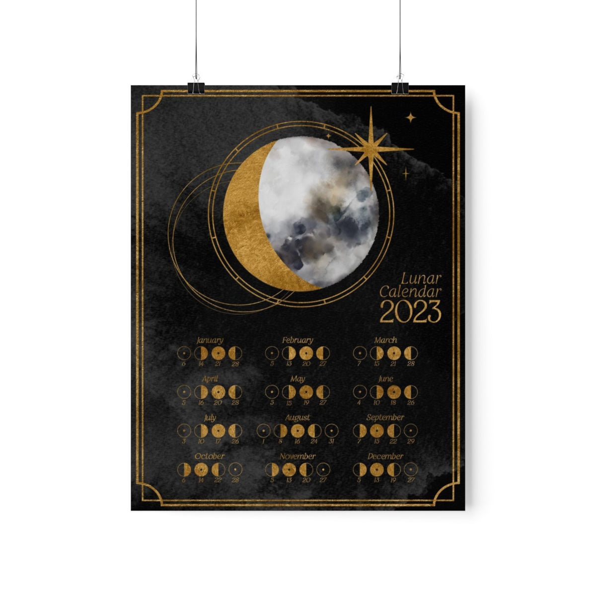 2023 Lunar Calendar - Dark