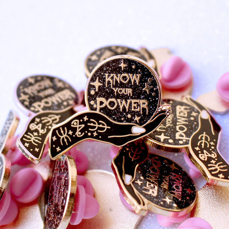 Know Your Power Enamel Pin - Writual Planner